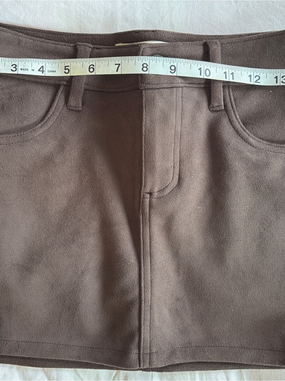Hollister Chocolate Brown Suede-Look Mini Skirt